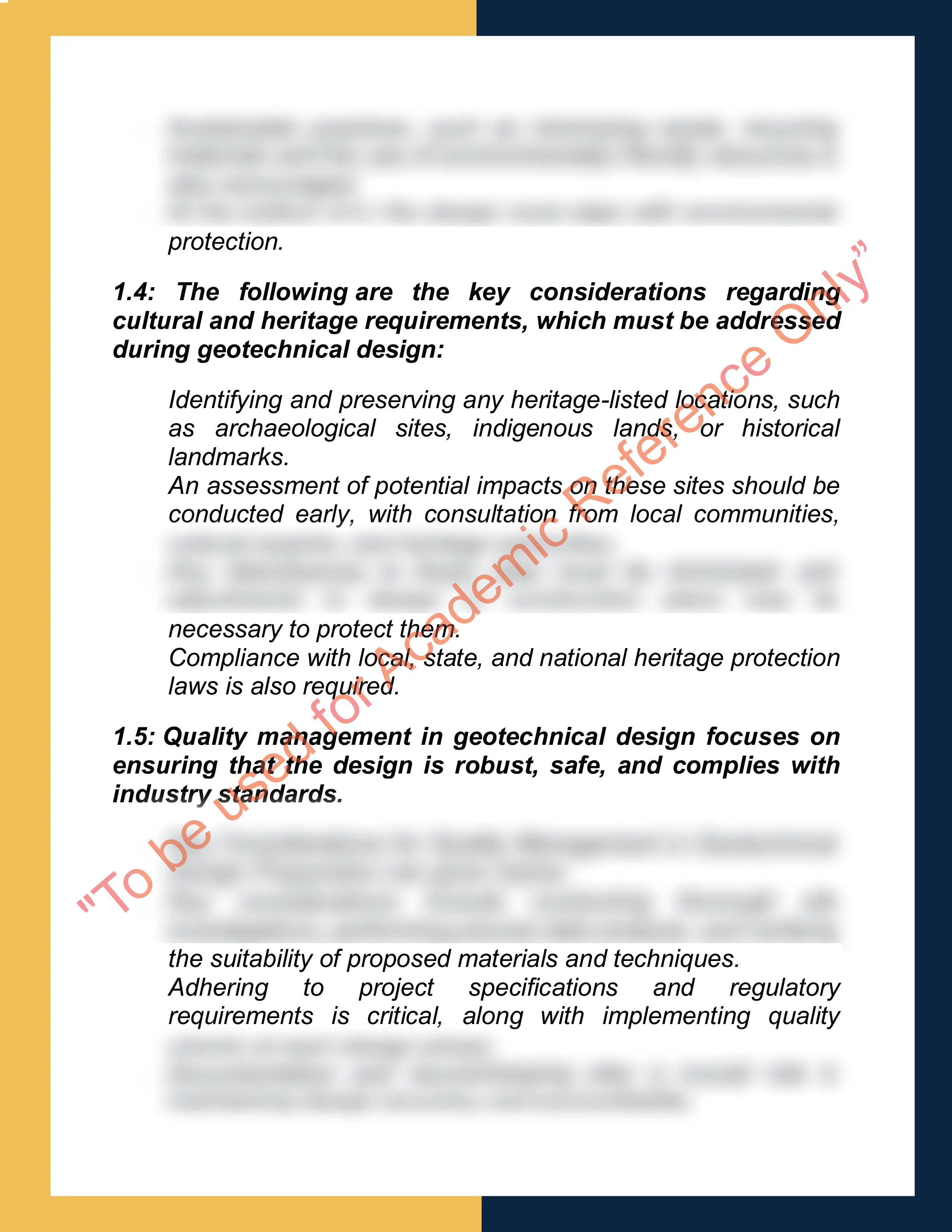 Sample Solution for RIICWD507D - Prepare detailed geotechnical design 3